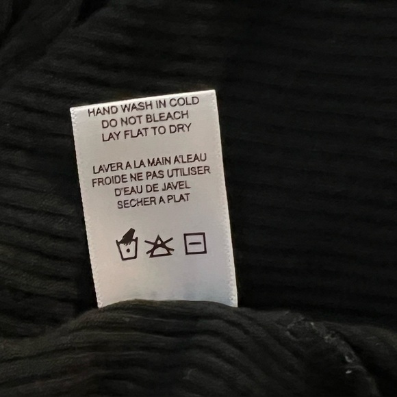 Spiritual Gangster Wrap Ribbed Long Sleeve Top Black Large - Picture 12 of 12